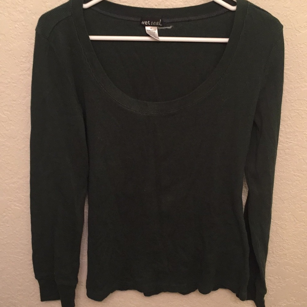 WET SEAL - Army Green long sleeve thermal
